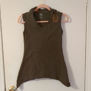 Women's Brown Sleeveless Top